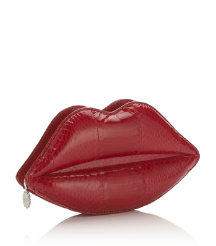 Snakeskin Padded Lips Clutch