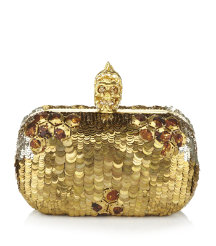 Sequin Skull Box Clutch