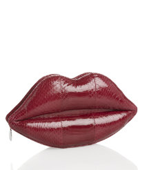 Vintage Inspired Snakeskin Lips Clutch
