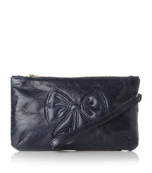 Embroidered Bow Pochette Bag
