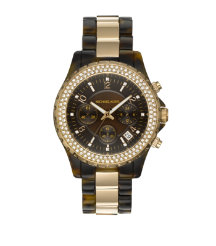 Tortoiseshell Crystal Bezel Chronograph
