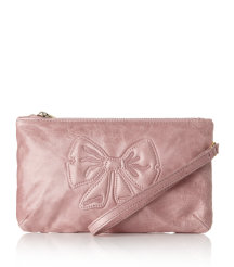 Embroidered Bow Pochette Bag