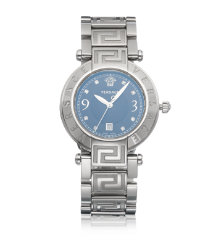Stone Set Stainless Steel Bracelet Watch