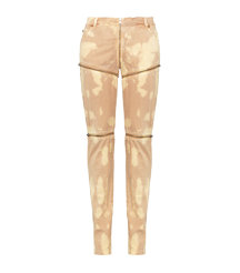 Zip Bleach Jeans